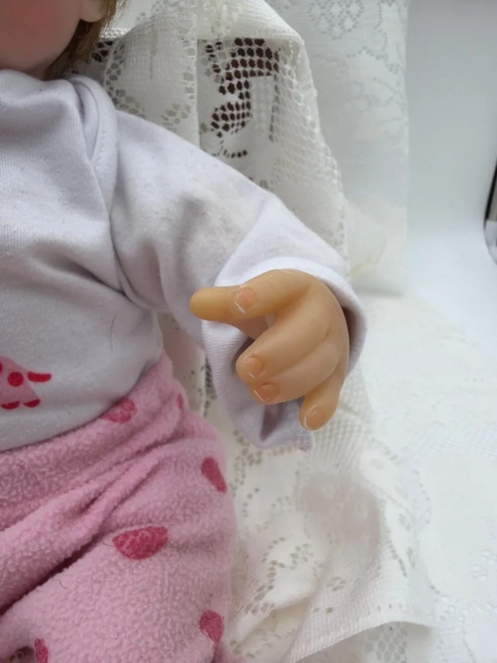 Reborn Baby Doll Giraffe Shirt Pink Polka Dot Pants Realistic Body 18